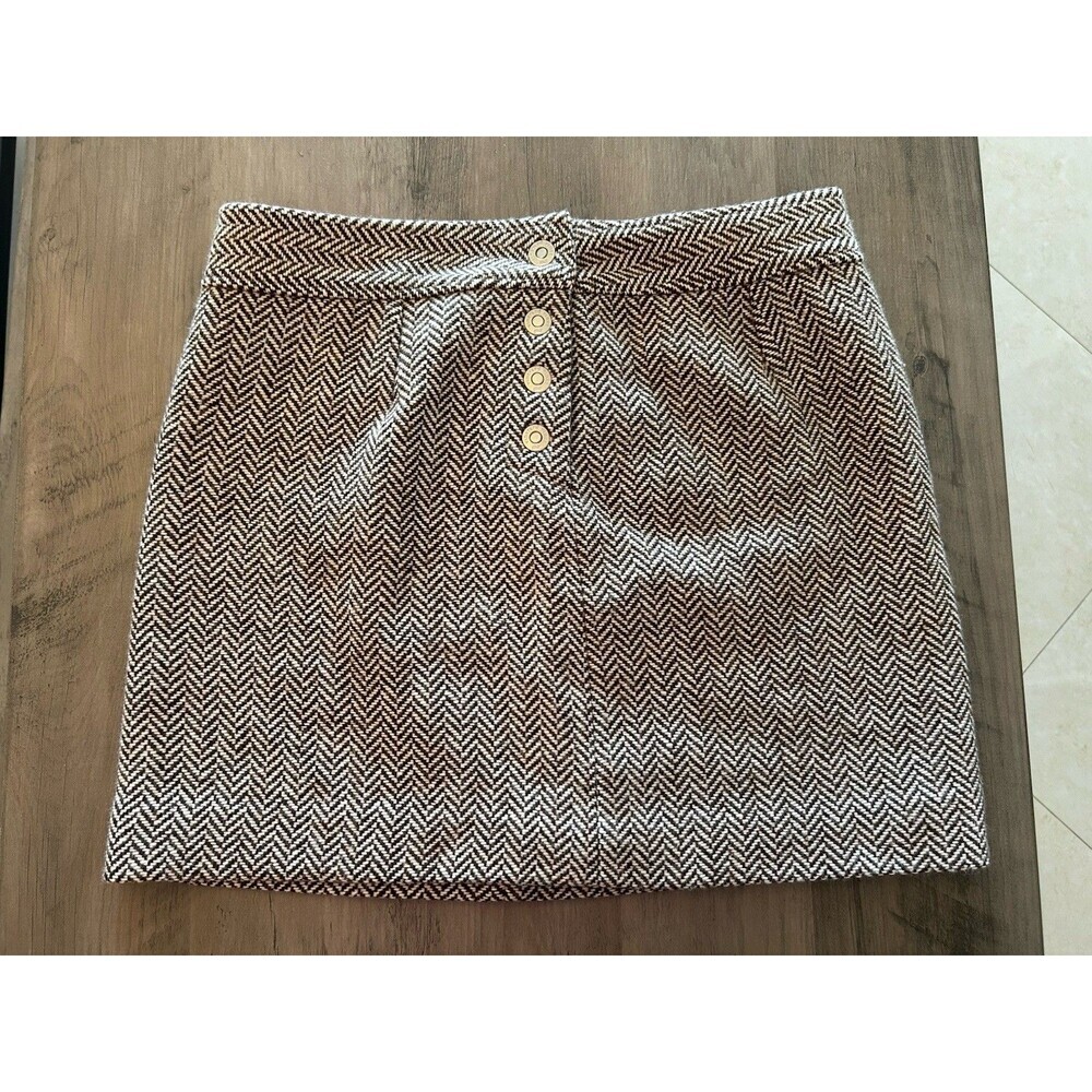 Vineyard Vines Herringbone wool blend A-Line preppy Mini Skirt Women's Size 4